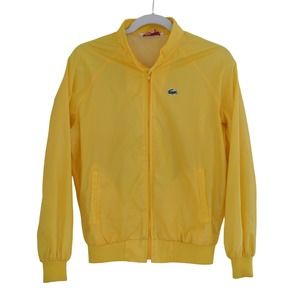 Vintage Lacoste Windbreaker Bomber Jacket Yellow